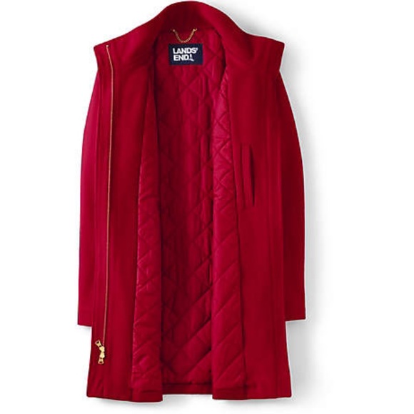 Lands End Plus Size Insulated Wool Coat - Picture 3 of 11